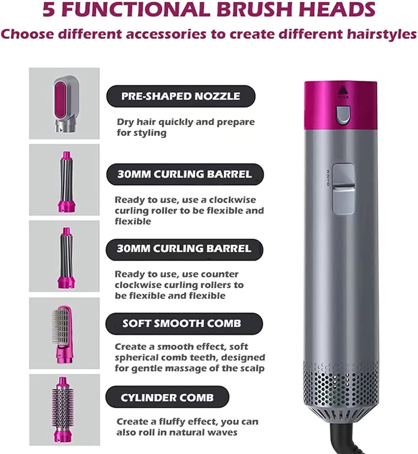Home.Co- 5 in 1 Hair Dryer