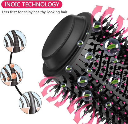 Hair brush styler with multiple styling options