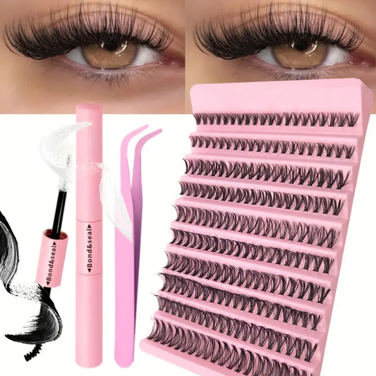 Glamlash Pro Cluster Extension Kit - 40D Lash Bond & Seal Included